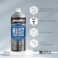JENOLITE Rozsdaátalakító Spray Fémfelületekhez - Gyorshatású Rozsdagátló és Alapozó Egyben - Festhető Felületet Biztosít - 400ml 2