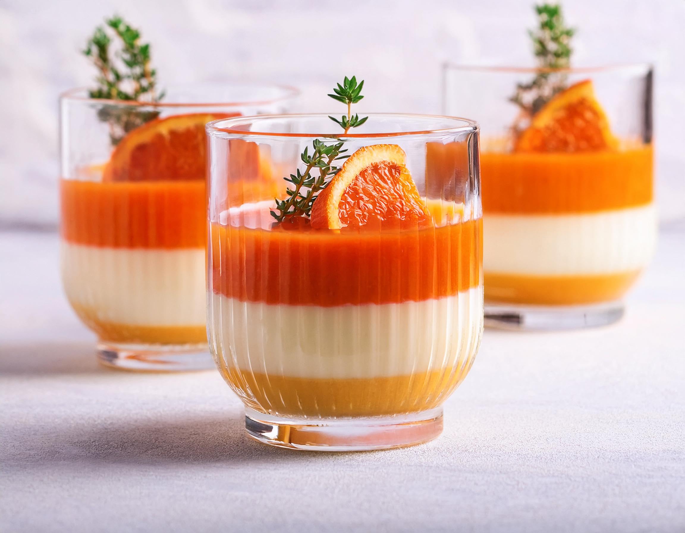 Glasmark KROSNO 1992 Tazze Da Dessert 6 Pezzi In Vetro Trasparente Coppe Da Gelato Striati 290 ml