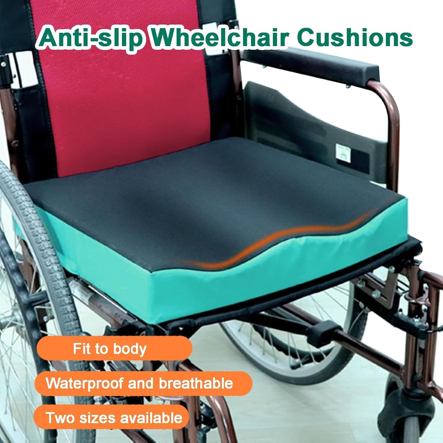 Cojín para silla de ruedas, espuma viscoelástica de gel que alivia la presión, cojín ergonómico antiescaras para sentarse durante mucho tiempo, ideal para silla de oficina y silla de ruedas