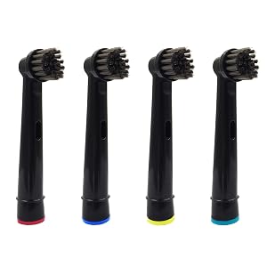 Bamboo Charcoal Replacement Toothbrush Heads Fit for Oral-B Braun Professional Care Advance Power White Clean 3D Excel Electric