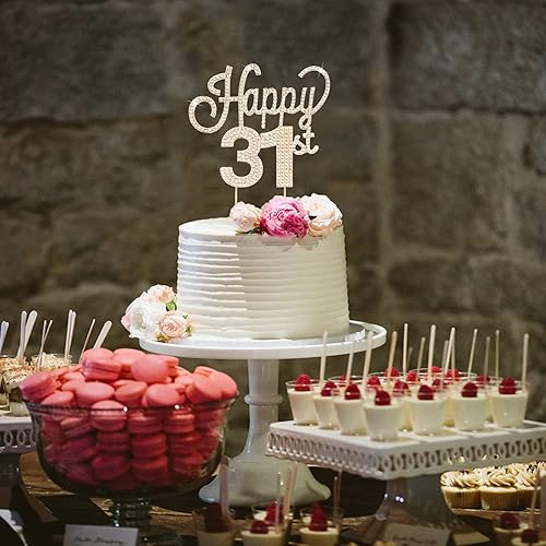 Miniatura 406 de LINGTEER Decoración de pastel de diamantes de imitación dorados para cumpleaños número 15 – Cheers to 15th Birthday Quince años de edad, decoración