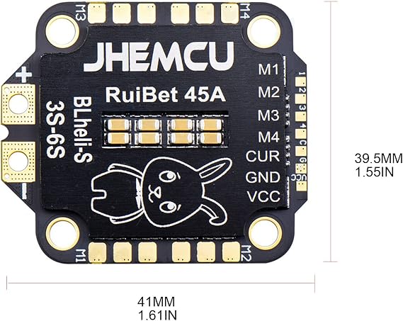 Upgraded JHEMCU RuiBet 45A/55A BLHELI_S Dshot600 3-6S Brushless 4in1 ESC 30X30mm For FPV Flight Controller Jhemcu