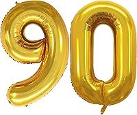 Vista 184 de GOER Globos con el número 80 para decoraciones de fiesta de cumpleaños número 80, globos de helio de aluminio jumbo de 42 pulgadas para 80 Oro rosa