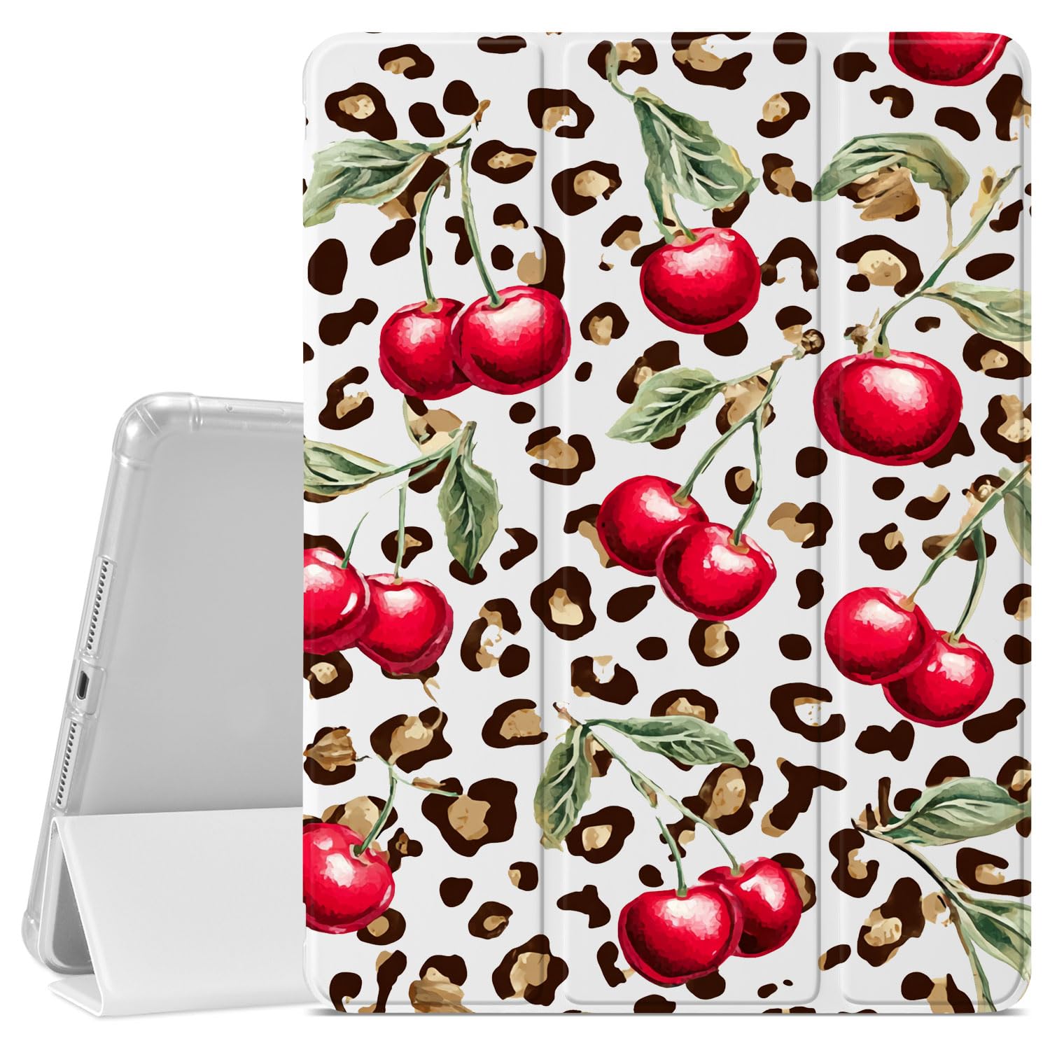 Étui iPad Air 13 M3 imprimé léopard avec porte-crayon et dos transparent - 8