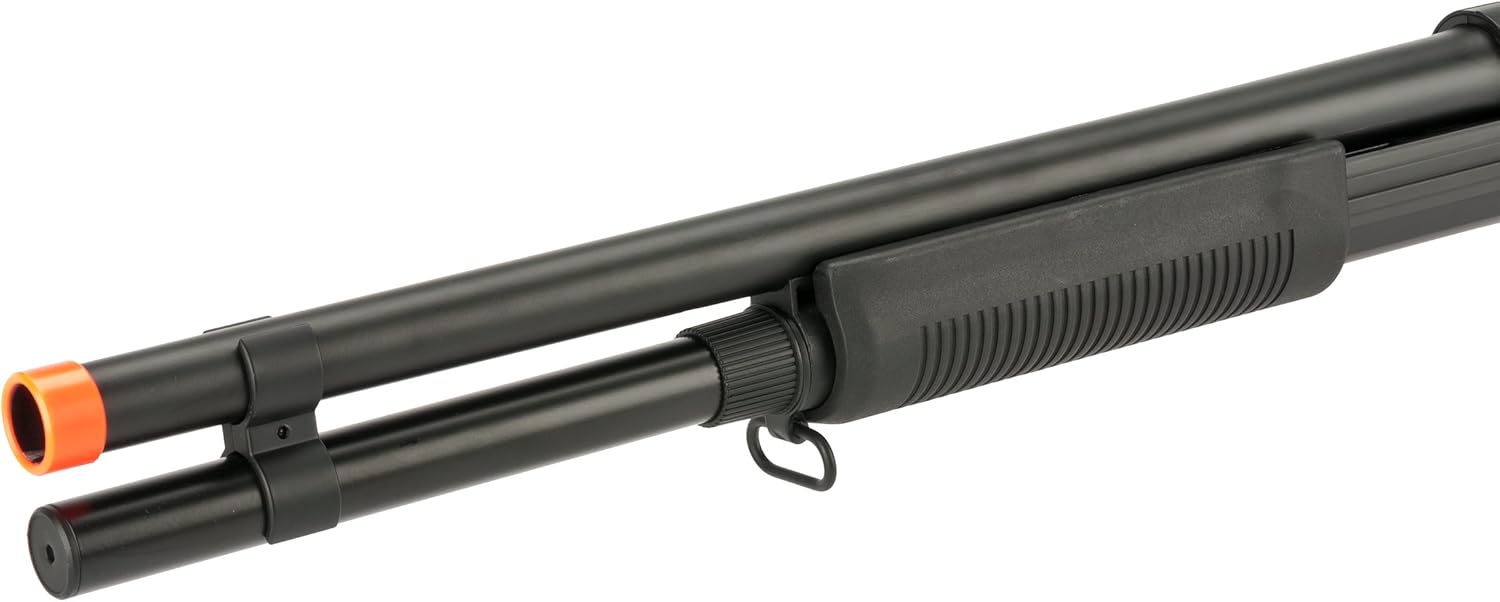 Evike Airsoft - CYMA Standard Metal M8.70 3-Round Bu.RST Multi-S.hot Sh.ell Loading Airsoft Sh.otgu.n (Model: Full St.ock Full Metal) - (PID: 63533)