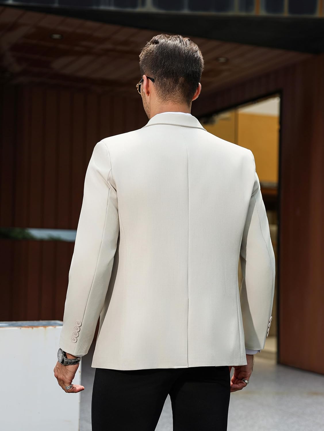 Men's Blazer Regular Fit Casual Sport Coat, Two Button Lightweight Suit Jacket, Ideal for Business, Daily & Wedding - Image 2