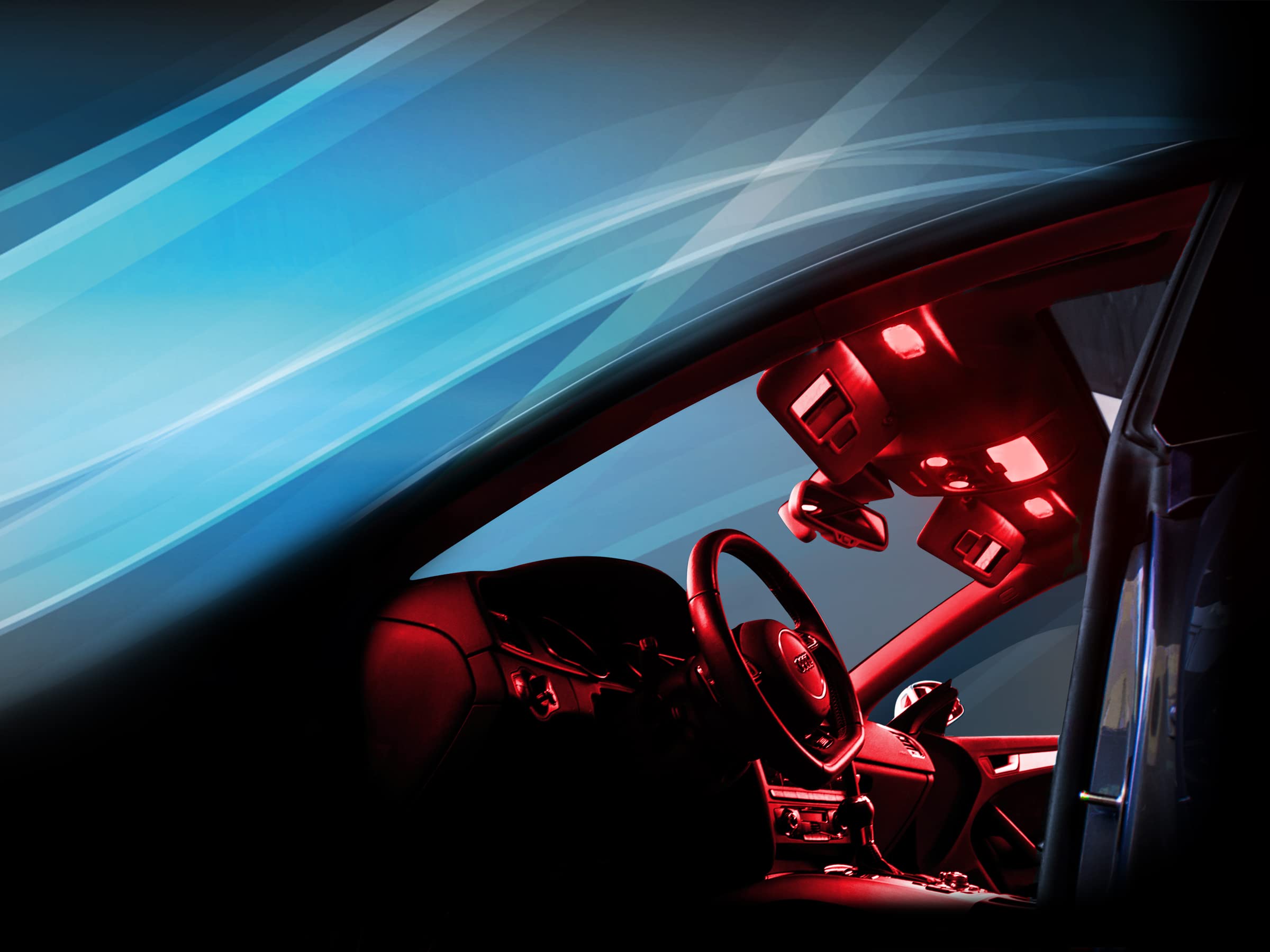 Set di illuminazione interna per auto Spider (939) rosso illuminazione interna set completo