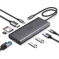 UGREEN Revodok Pro 109 Hub USB C 3.2 Gen 2 10Gbps HDMI 4K60Hz Ethernet RJ45 Adattatore