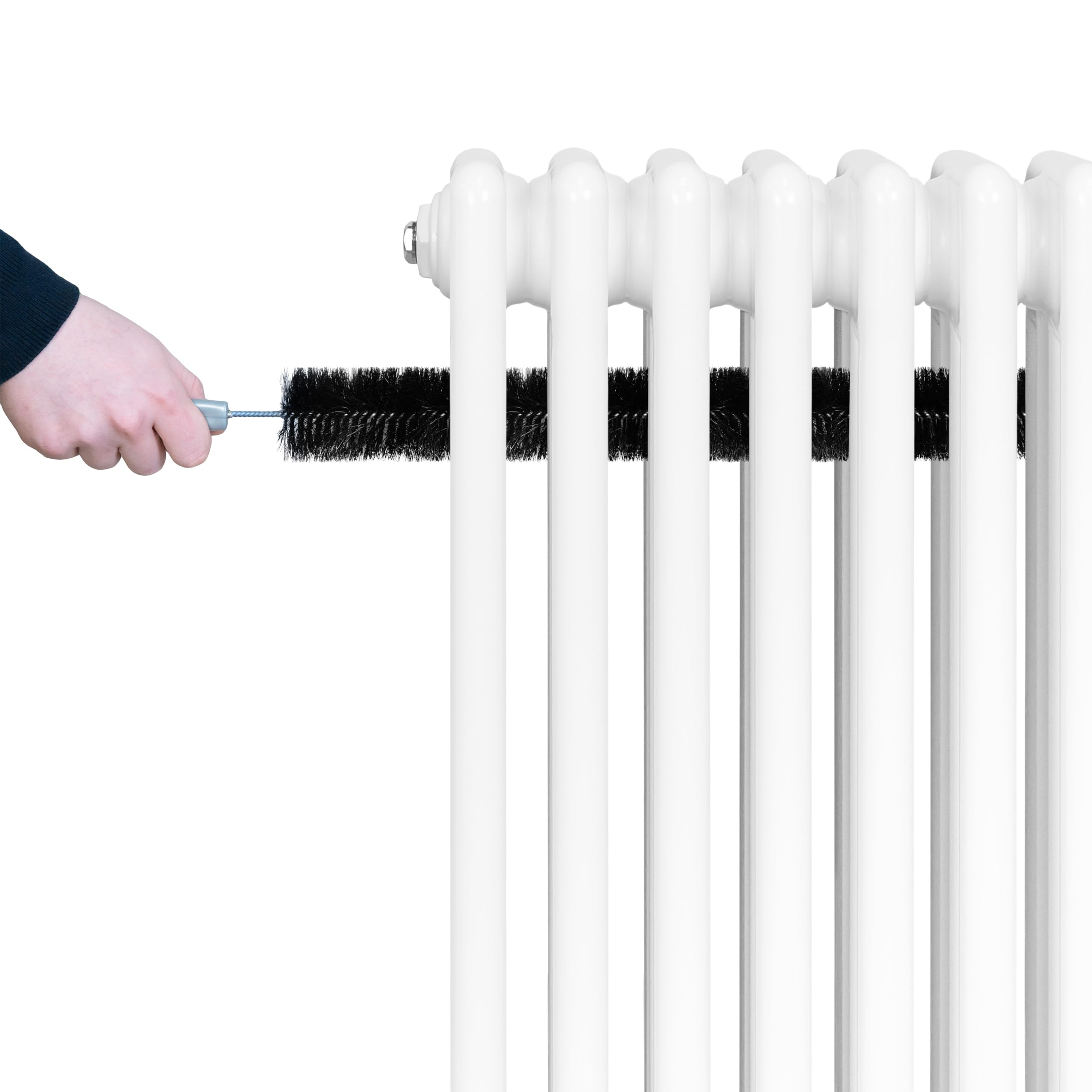 Radiador Tradicional Horizontal 4 Columnas - Blanco | 300mm x 1370mm | Acero 1.5mm 1519 W | Soportes, Kit, Cepillo | Garantía 15 Años | Calefacción Eficiente y Elegante