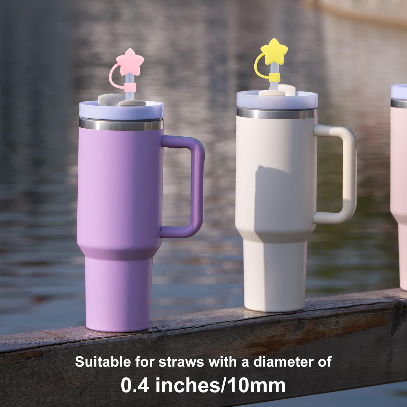 Blling Strohhalm-Abdeckungen Aus Silikon - Für Stanley-Becher 30 Oz & 1,2 L, 8 Mm, 5 Stück