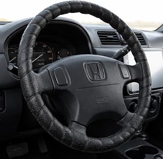 Black Lace-On Steering Wheel Cover