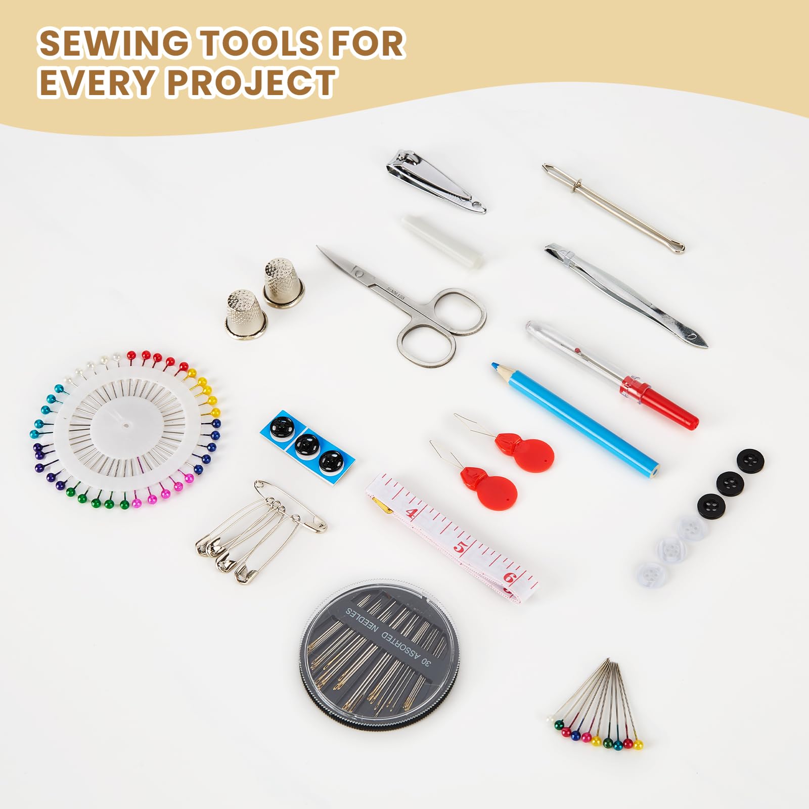 Kit de costura para adultos y niños, kit de aguja e hilo para coser, kit de costura grande para adultos, principiante, principiante, viaje, emergencia, costura, reparación