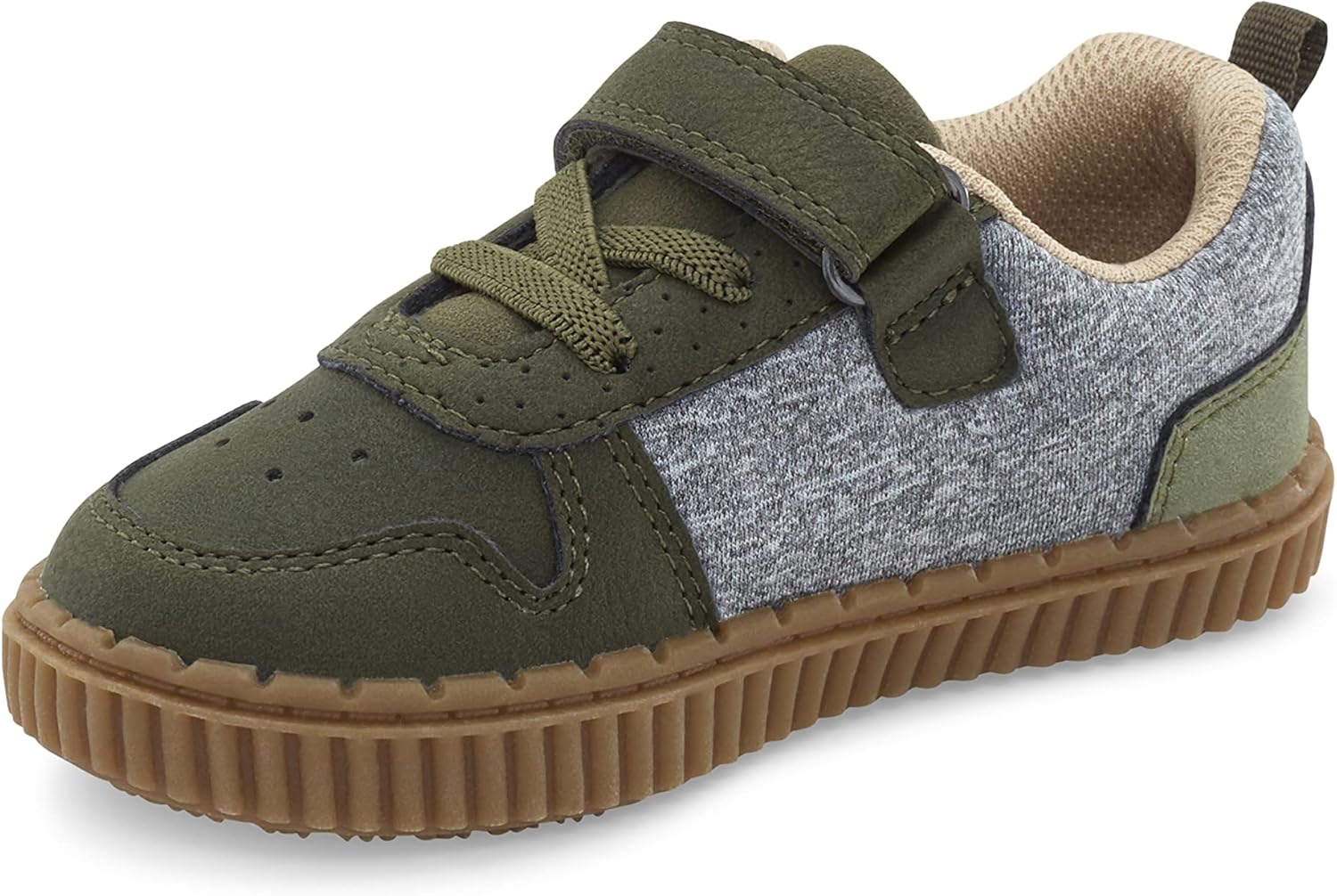 OshKosh B'Gosh Boy's Beckett Sneaker, Olive, 5 Toddler