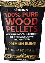 Kona Premium Blend Wood Pellets - Concentrated, Pure, Old Growth Hardwood Grilling Pellets - for BBQ, Smoker Tubes, Grills - 8 lbs Our Highest Rated in Blind Taste Testing