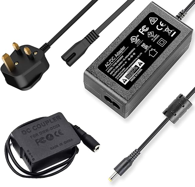 F1TP DMW-DCC8 DMW-AC8 Camera AC Adapter Power Supply Replacement of DMW-BLC12 Battery Coupler Kit for Panasonic Lumix FZ200 FZ300 FZ1000 FZ2000 FZ2500 GH2 G5 G6 G7 GX8 G85 G99 Camera