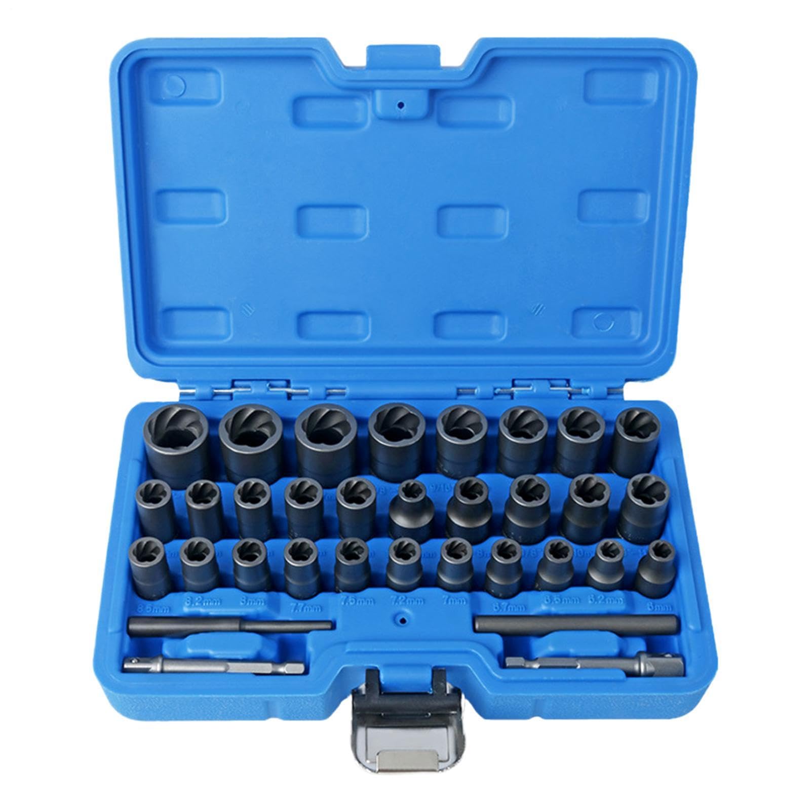 Kit Estrattore per Viti 33 Pezzi Universale | Estrattore Bulloni Arrugginiti per Prigionieri, , Trattore, Moto, Macchinari, Officina Domestica