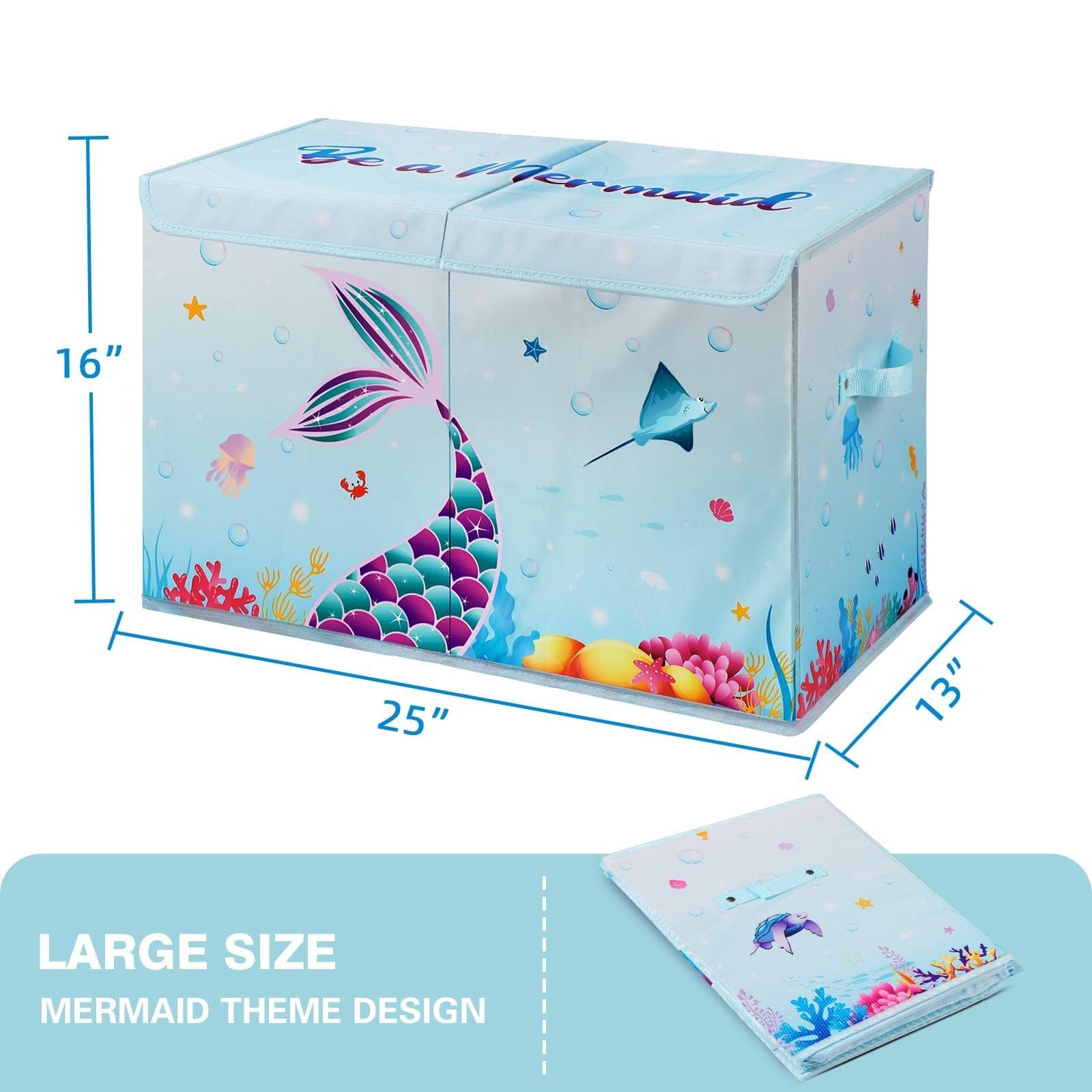Aufbewahrungsbox Mit Deckel – Großer Organizer Für Spielzeug, Kleidung & Mehr (42x32x30 Cm)