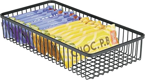 Miniatura 7 de mDesign Bandeja organizadora de cajones de gabinete de cocina de granja, canasta de almacenamiento para cubiertos, cucharas de servir, utensilios de