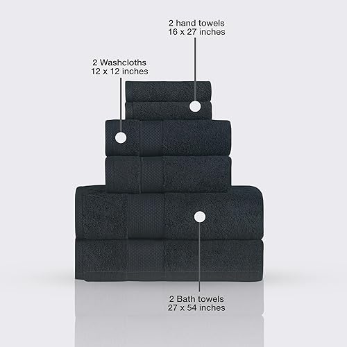 Miniatura 5 de Towels Beyond - Juego de 6 toallas turcas de 100 % algodón turco, absorbentes y cómodas, incluye 2 toallas de baño, 2 toallas de mano y 2 toallas
