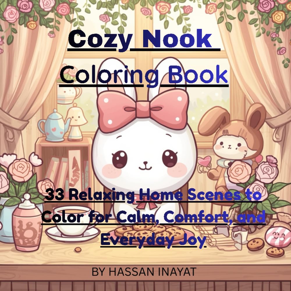Cozy Nook Coloring Book: 33 Relaxing Home Scenes to Color for Calm, Comfort & Everyday Joy