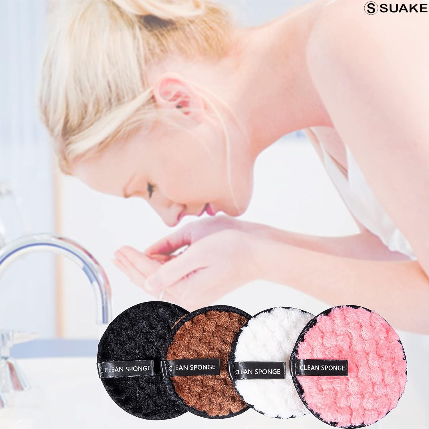 SUAKE Reusable Makeup Remover Pads – Soft & Washable Cotton Pads for Face & Eye Makeup Removal – Eco-Friendly, Gentle on Oily, Dry & Sensitive Skin (Multicolor Pack of 1) - Image 7 thumbnail