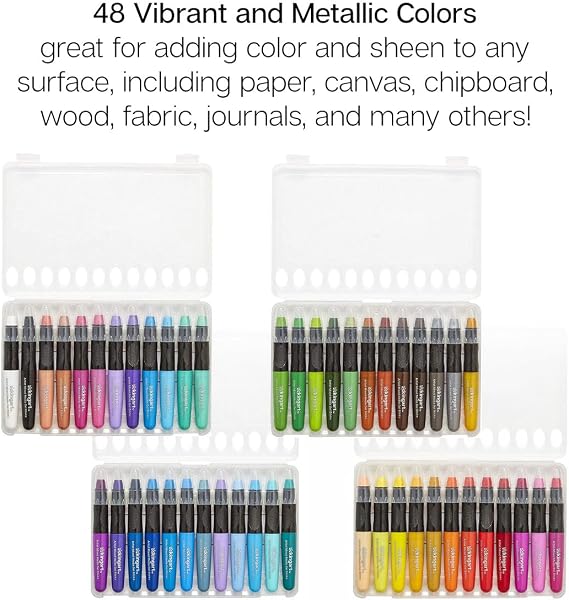 KINGART GEL STICK Set, Artist Pigment Crayons, 48 Unique Colors, Water Soluble, Creamy, and Odorless, Use on Paper, Wood, Canvas and more