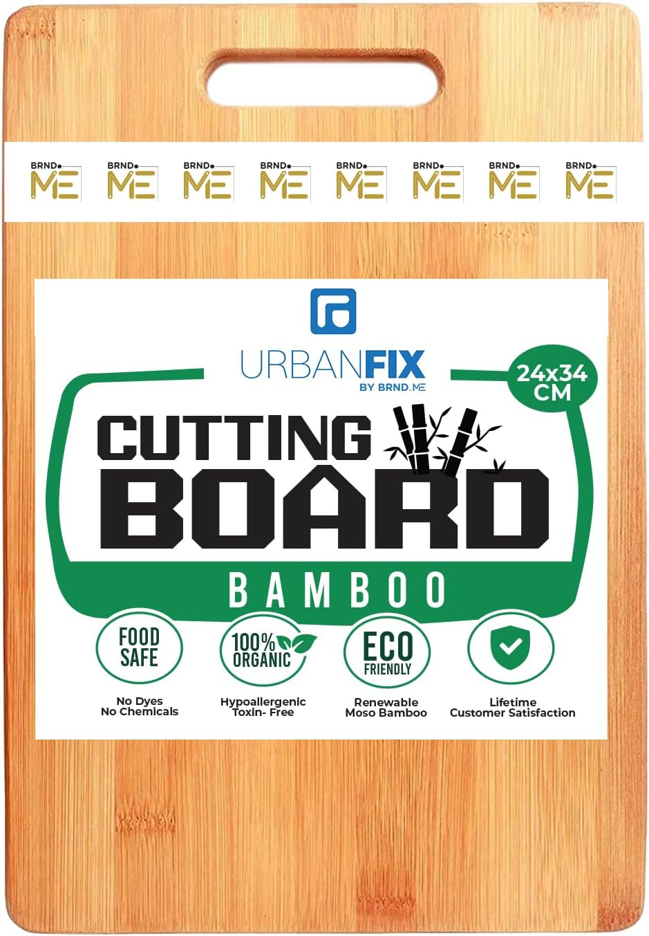 Large Natural Bamboo Wood Chopping Cutting Board For Kitchen Vegetables, Fruits & Cheese, Bpa Free, Eco-Friendly, Anti-Microbial Standard Natural Bamboo Standard Natural Bamboo