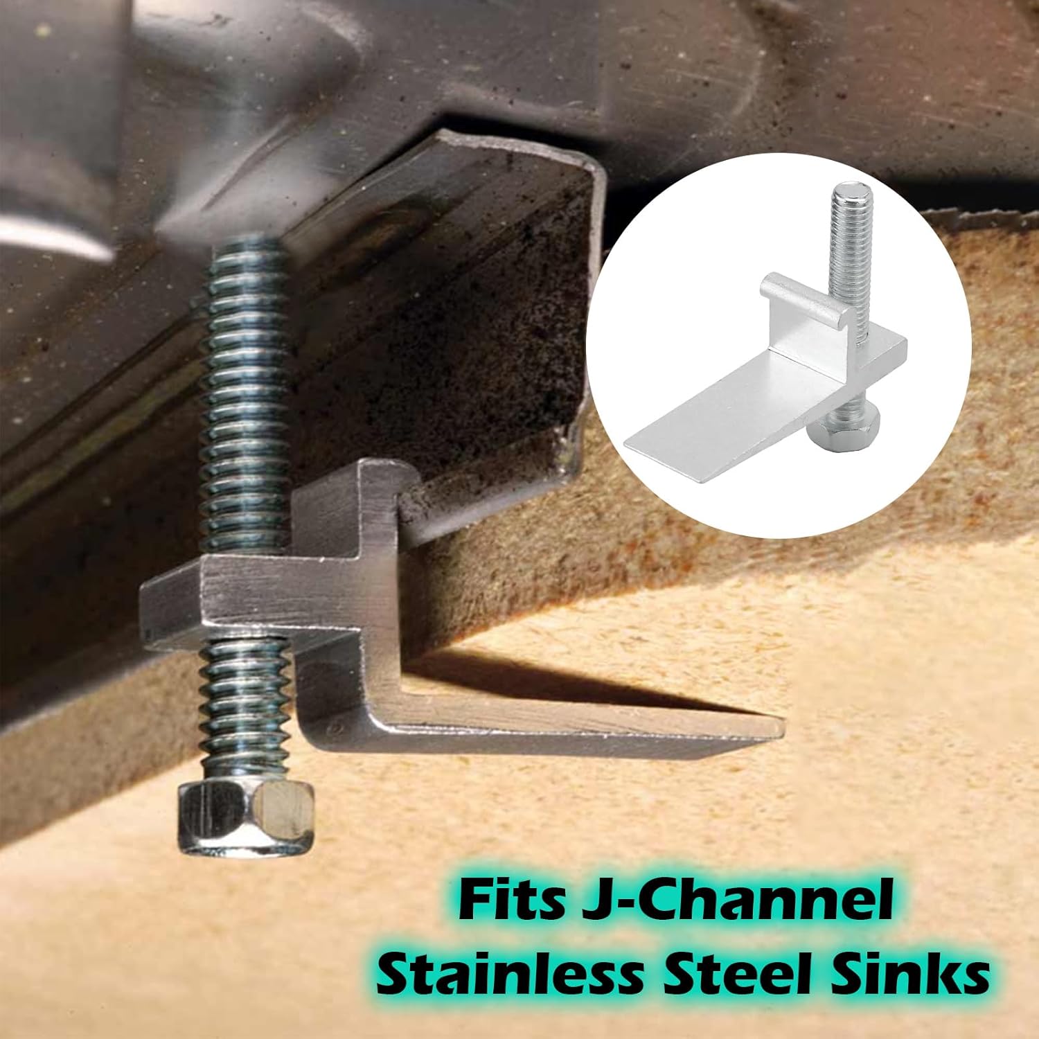 Drop in Sink Mounting Clips for J Hook Style Sink Frames, kitchen sink mounting clips 12 Pack