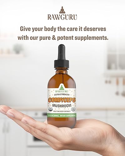 Miniatura 9 de RawGuru Cordyceps Suplemento de hongos  Extracto vegano de Cordyceps con oligominerales  Nano procesado refuerzo de inmunidad y suplemento cognitivo