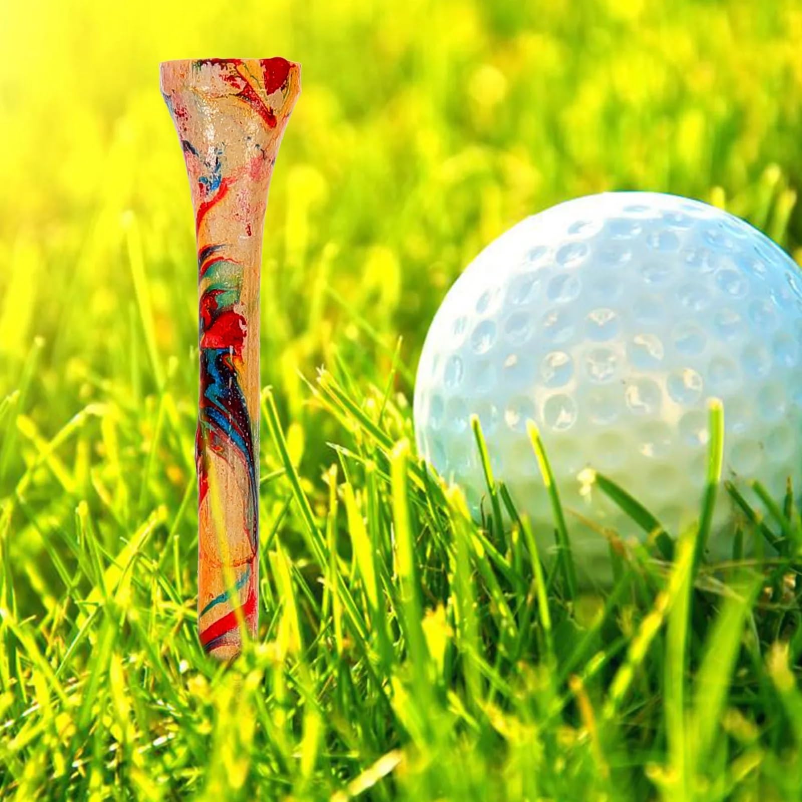 Golf Tee 50 stücke Holz Golfplätze Halter Golf Praxis Golfplätze Tees Golfplätze Nägel Golf Lieferungen Golf Zubehör FüR Einen Idealen Abschlag