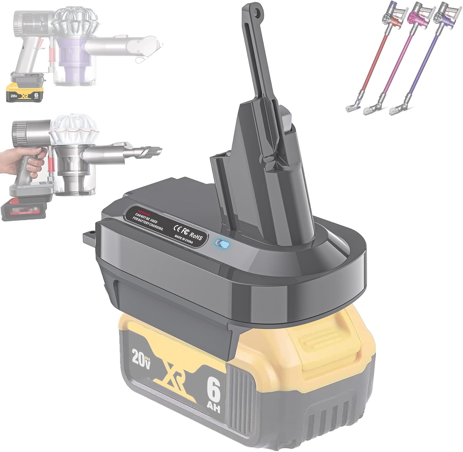 LONG FIT Replace for Dewalt 20V to Milwaukee 18V Battery Adapter, Convertfor DeWalt 18v-20v Lithium Batteries to Milwaukee M18 18vCordless Power Tools Use