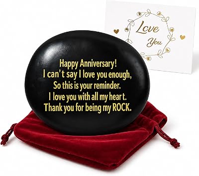 Anniversary Card for Husband, Anniversary Cards for Wife, Happy Anniversary Card Gifts for Him Men Women Boyfriend Girlfriend, You are My Rock Wedding Presents Gifts for Anniversary