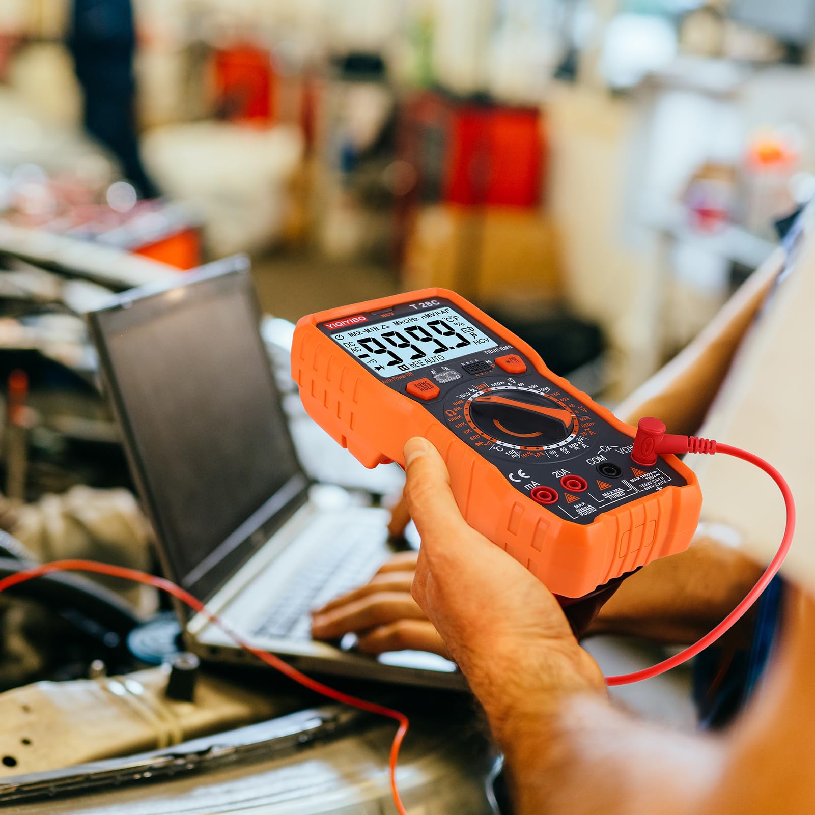 Digital Multimeter, True RMS 6000 Zählungen Manuelle Bereich Spannungsprüfer Strommessgerät, Misst AC/DC-Spannung, AC/DC-Strom, Widerstand, Dioden, Durchgang, Kapazität und Temperatur
