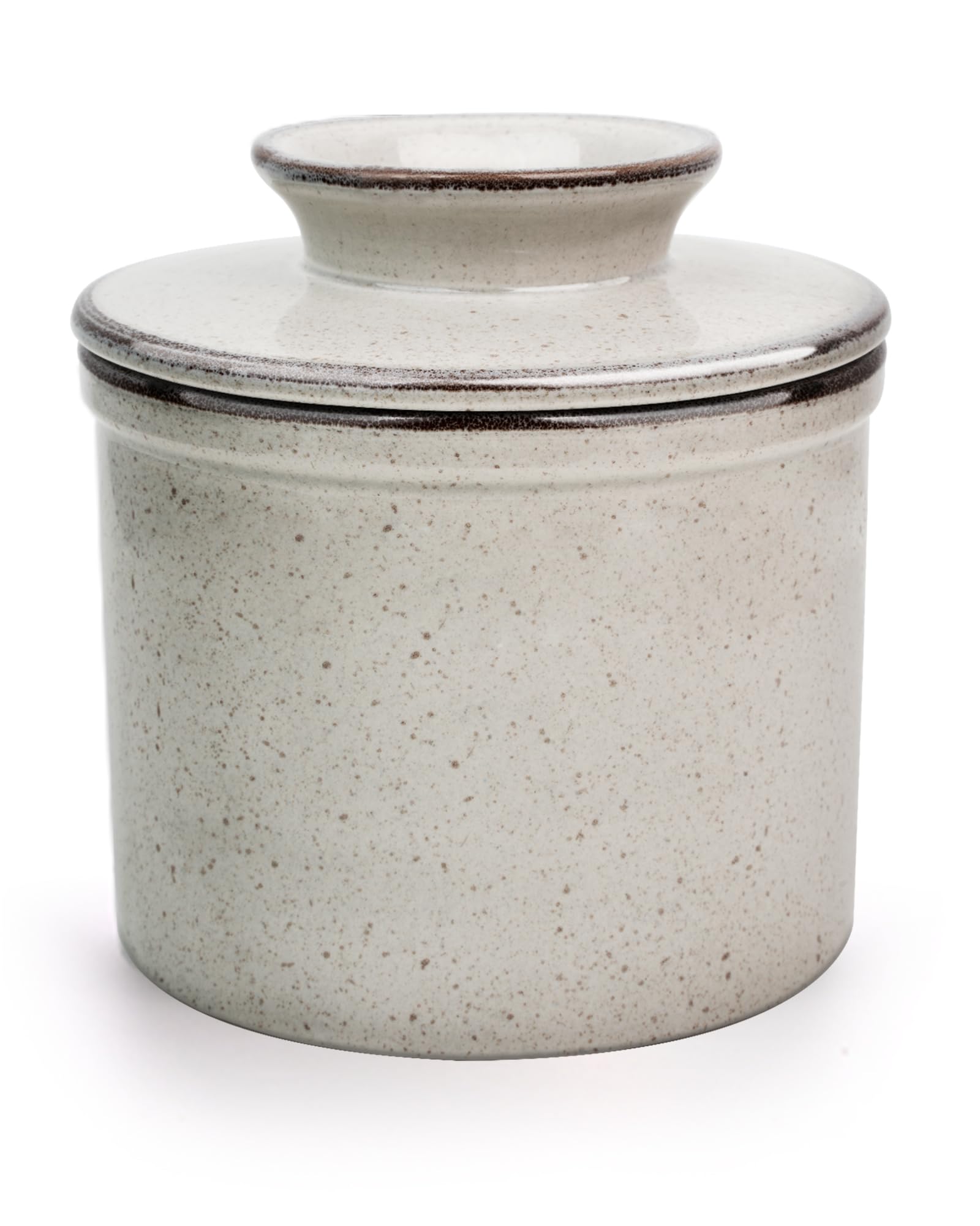 Butterdose Keramik Von JERSINWEI - Französische Butterglocke In Elfenbeinweiß