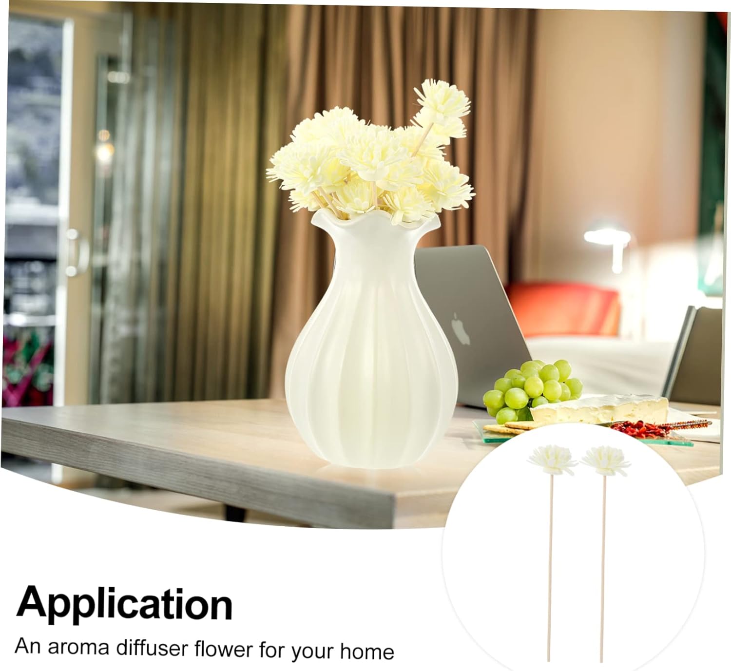 300pcs Rattan Flower Sticks Natural Diffuser for Home Decor Simulated Flower Cane Fragrance for and Indoor Decoration