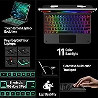 Vista 3 de typecase Funda de Teclado Edge para iPad Air de 13 pulgadas (M3/M2, 2025/2024) y iPad Pro de 12.9 pulgadas (6ª/5ª/4ª/3ª generación), Teclado Magic