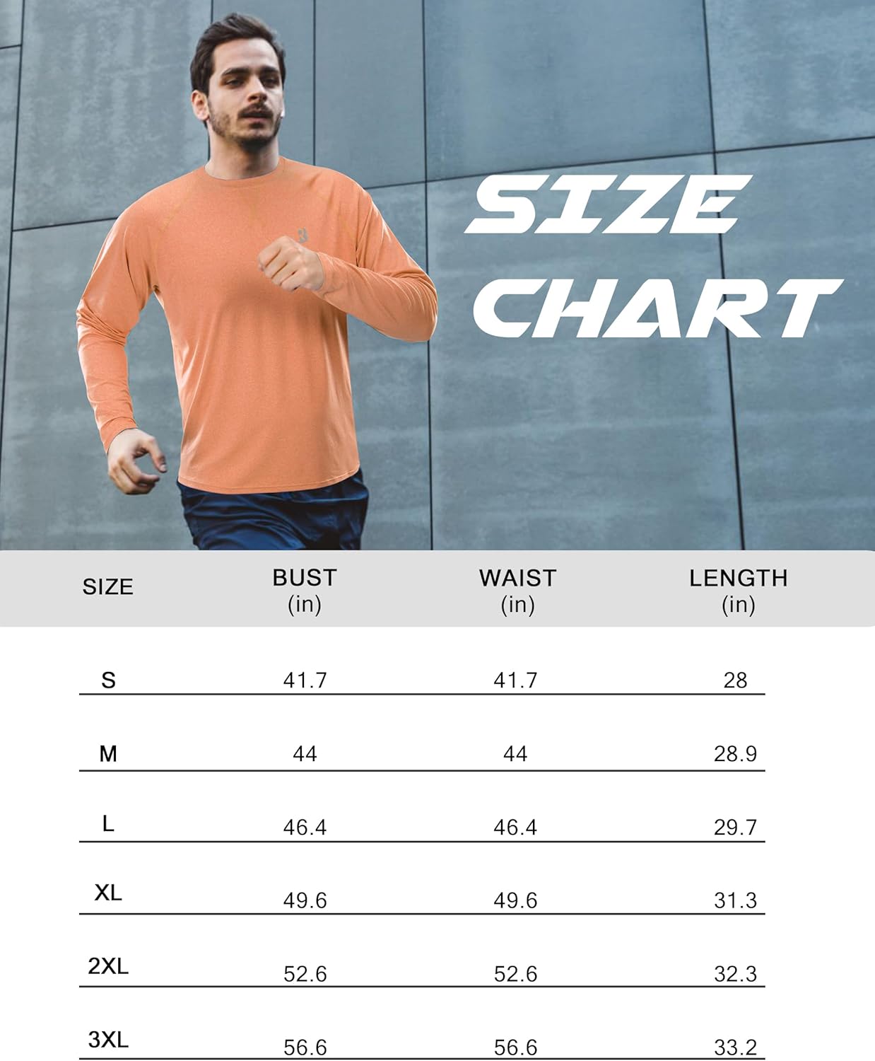 Men's UPF 50+ Rash Guard Long Sleeve, Lightweight UV Sun Protection SPF Water Shirts for Swim Fishing Hiking Beach - Image 6