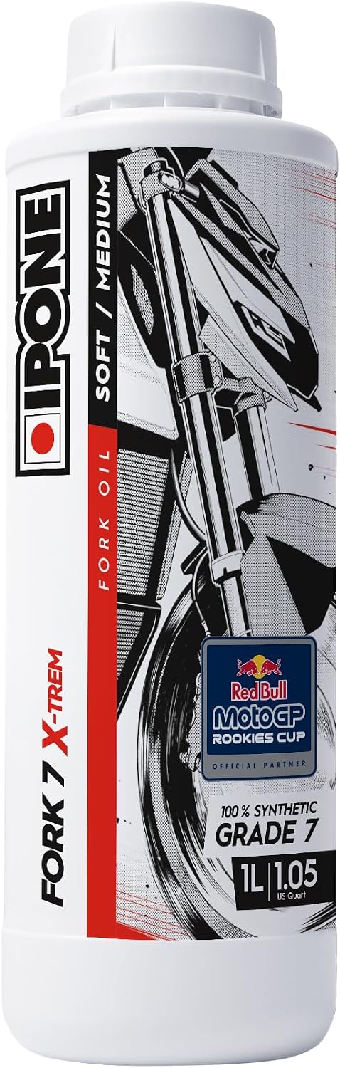 IPONE – Motorcycle Fork Oil – Fork Fluid 7 – 100% Synthetic – Anti-Friction and Anti-Emulsion – 1L Can