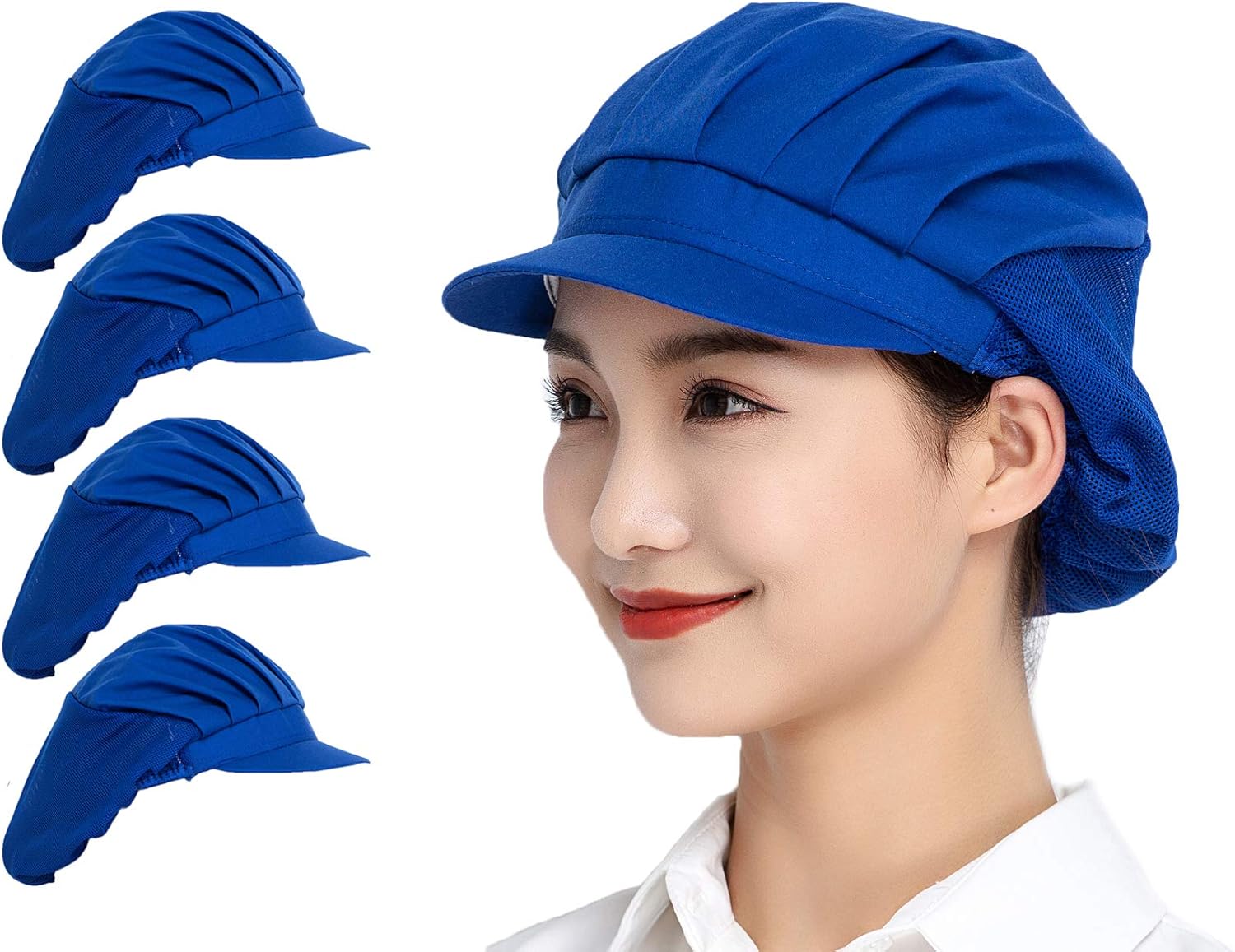 1pc/4pcs Chef Hats-Kitchen Baker Cooking Hair Nets Food Service Caps for Adults