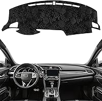 Vista 19 de KEYOOG Cubierta de tablero para Ho-nda Civic 2011-2006 (para conducción a la izquierda), alfombrilla antirreflejos, protector solar antideslizante