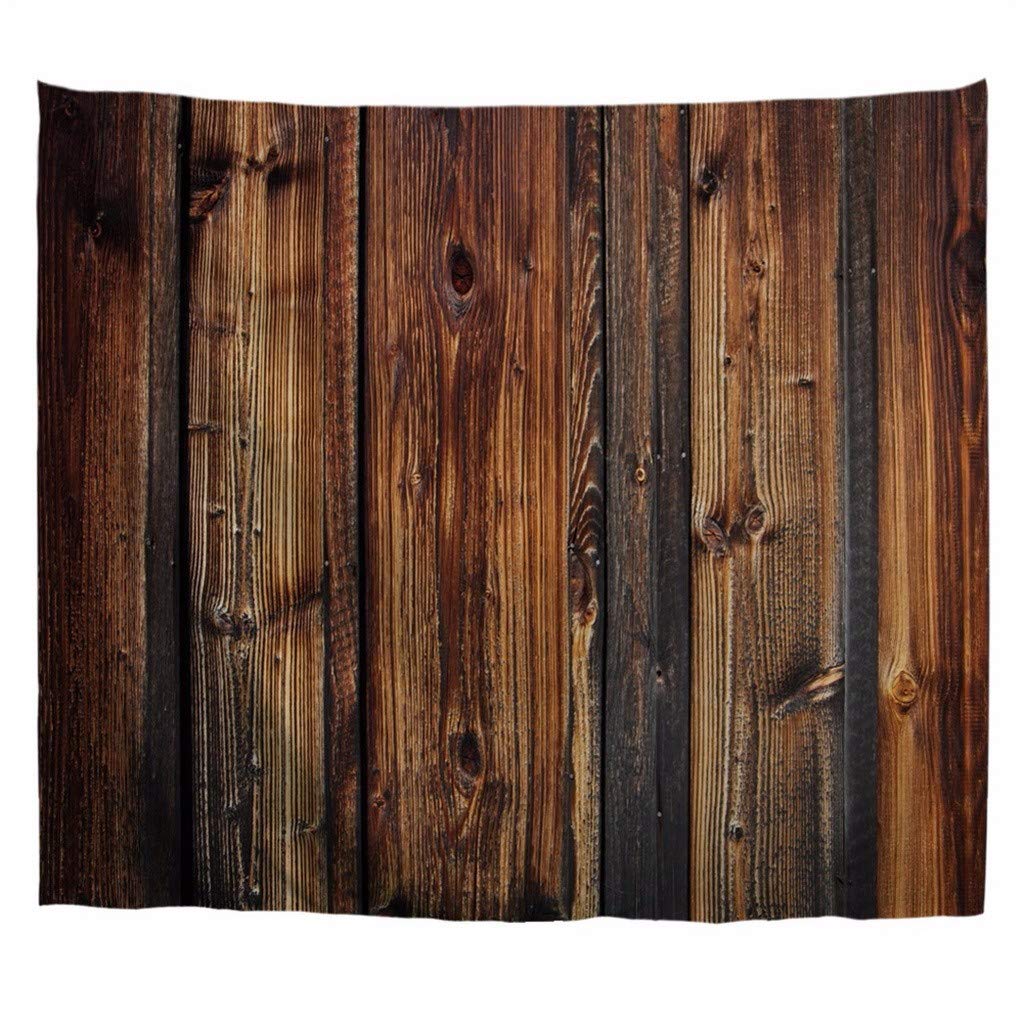 A.Monamour Old Rustic Wooden Planks Wood Texture Backgrounds Art Decors Fabric Wall Tapestry Wall Hangings Curtain For Bedroom Living Room Dorm