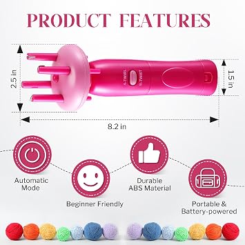 Cord Maker Portable Fringe Twister,Handheld Cording Maker Tool Needlepoint