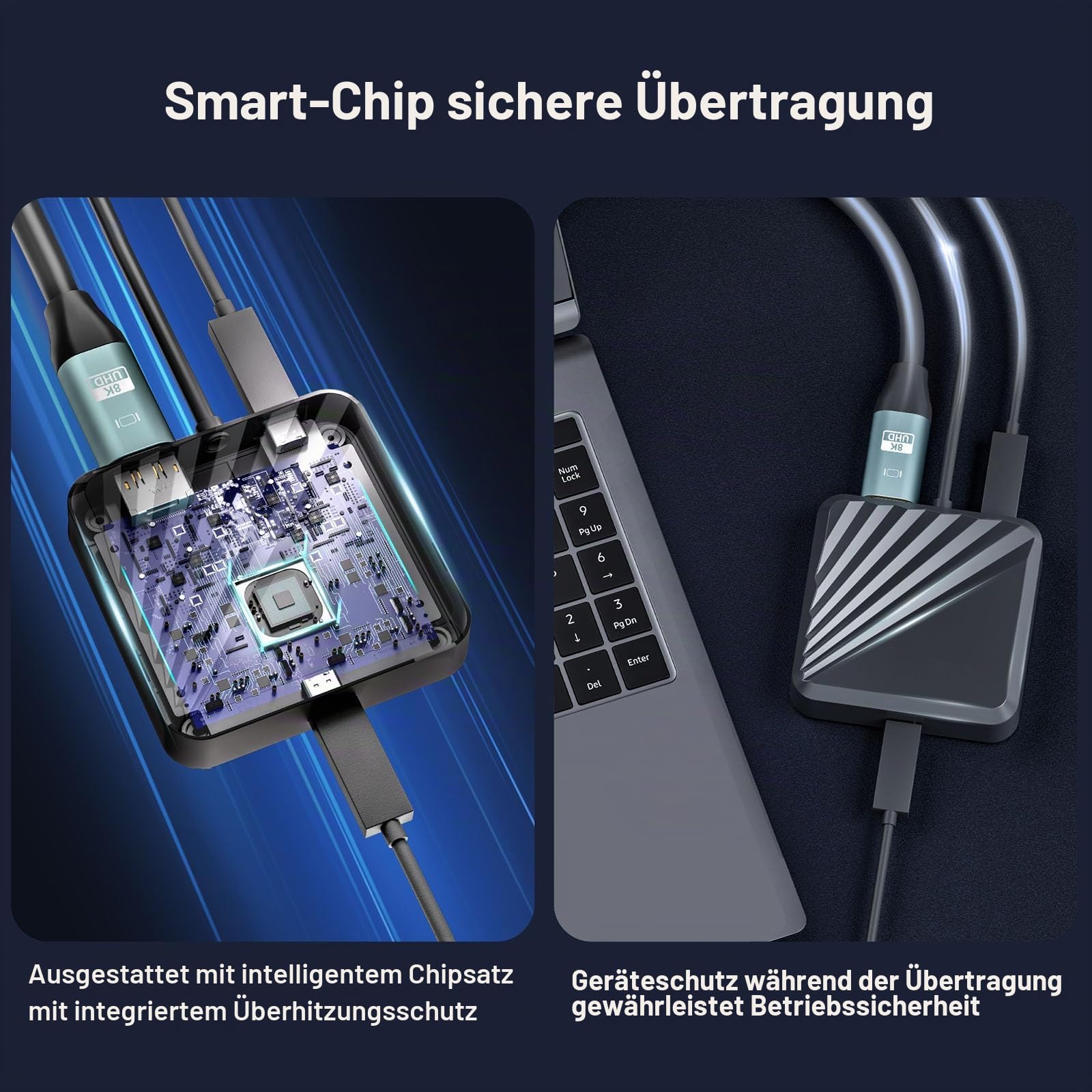 Adapter + Bluetooth-Empfänger für PS VR2 zu Windows-Computer, PC-Adapter-Kit für PS5 VR2 Konverter-Anschluss mit Typ-C-Stromkabel und DisplayPort 1.4 HD-Kabel für PlayStation 5 VR2