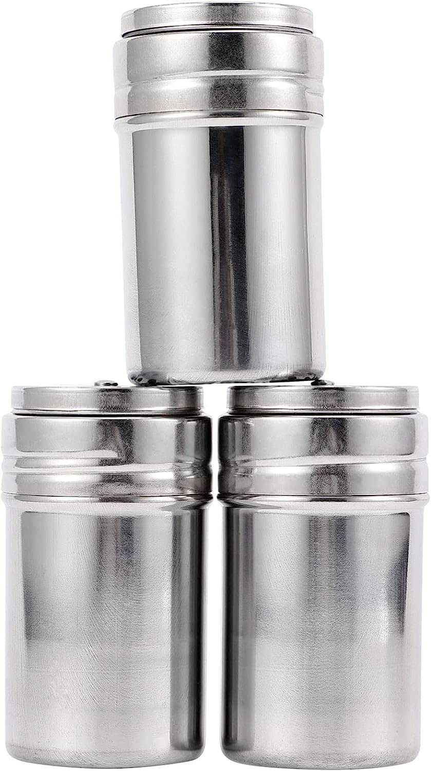 6-teiliges Edelstahl-Gewürzglas, Salz- und Pfefferstreuer-Set, Gewürzglas, Gewürzglas, Pfefferstreuer für die Küche zu Hause (Stil 4)
