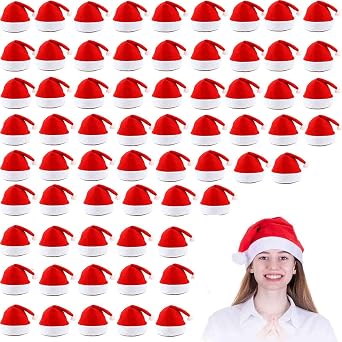 Santa Hats Bulk for Adults,Christmas Hats Plus Size,Mens Womens Thickened Red Santa Claus Hat for Xmas Party