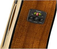 Vista 2 de Fender CD-60SCE - Guitarra eléctrica acústica Dreadnought Cutaway, con 2 años de garantía, sistema de pastilla y preamplificador Fishman, natural