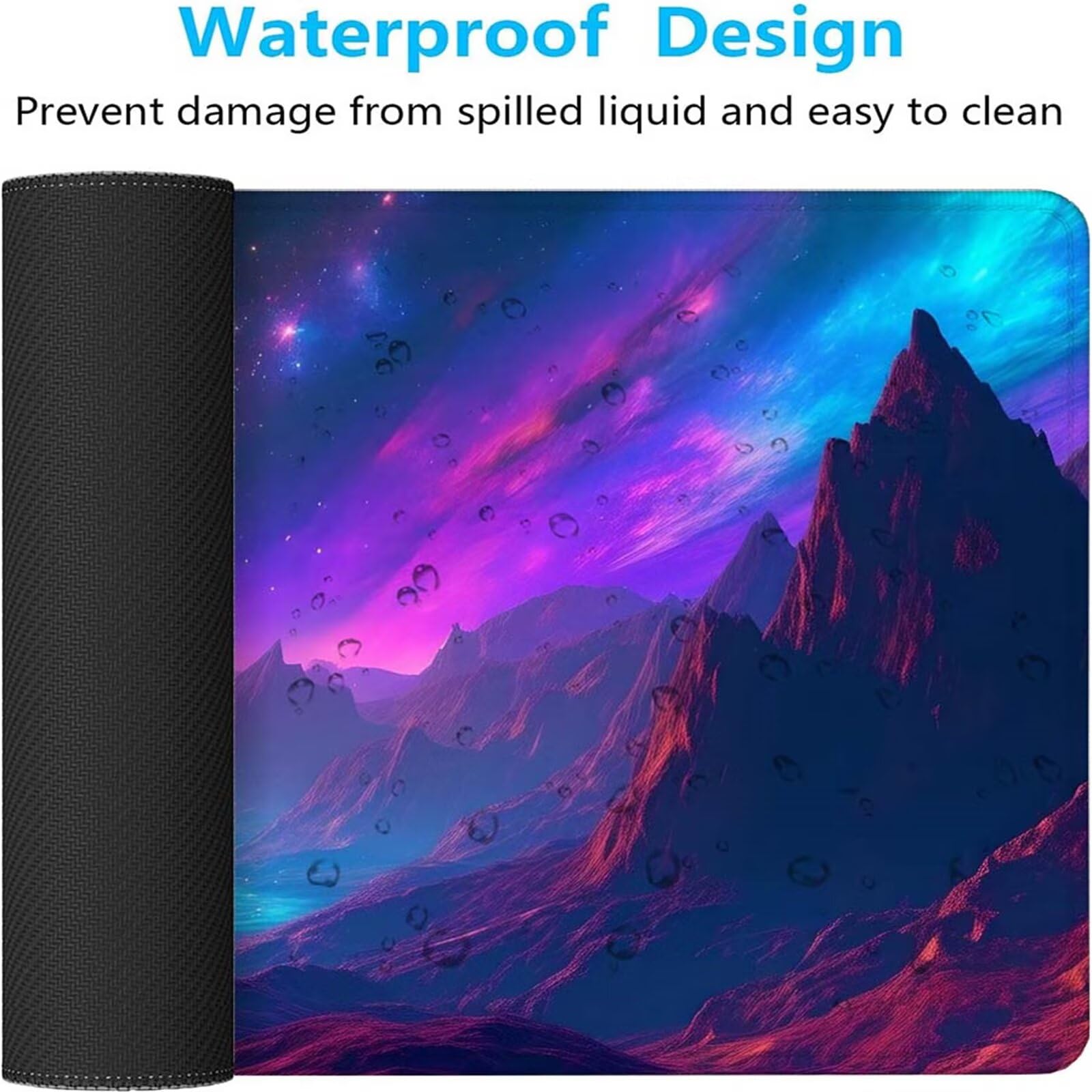Alfombrilla Ratón Color Montaña Alfombrilla Ratón XXL 1400x600x3mm Mouse Pad Resiste Salpicaduras, Extendida de Gran Tamaño con Bordes Cosidos, Mejora la Precisión y la Velocidad, Antideslizante y-57