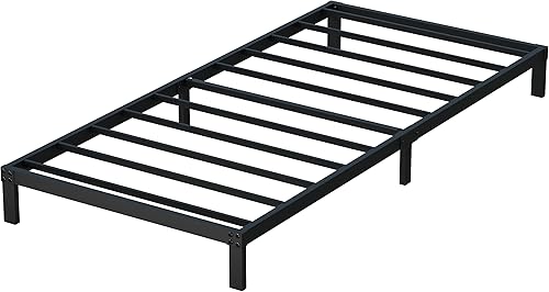 Miniatura 8 de Base de cama tamaño individual XL, no necesita somier, plataforma de metal resistente de 8 pulgadas, soporte de hasta 2500 libras, fácil montaje,