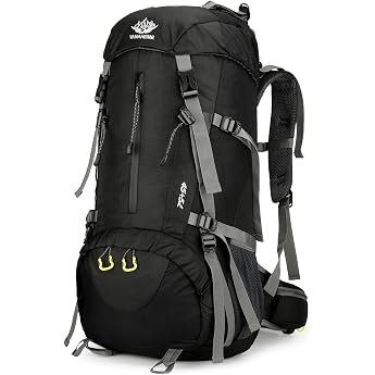 50L Hiking Backpack Waterproof Camping Backpack with Rain Cover Travel Daypack with Shoe Compartment for Outdoor Backpack Climbing