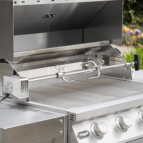 Miniatura 5 de Hygrill - Kit de asador para todas las parrillas Hygrill de gas y carbón integradas de 4 quemadores, asadores con motor, varilla de asador, 2